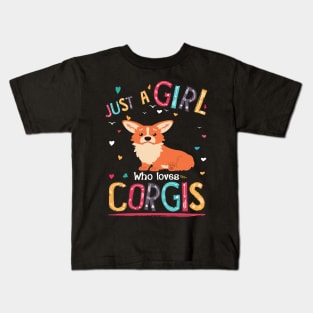 Just A Girl Who Loves Corgi (72) Kids T-Shirt